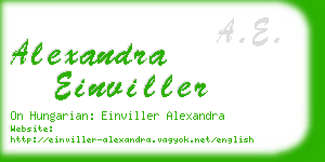alexandra einviller business card